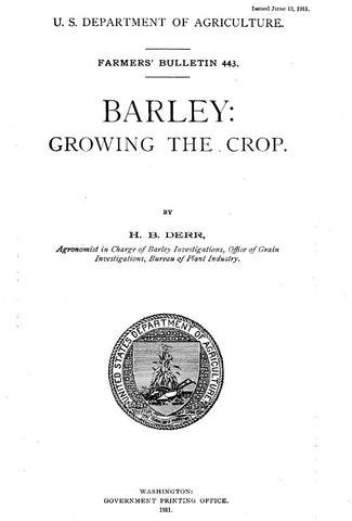 Barley (1911) Growing the Crop