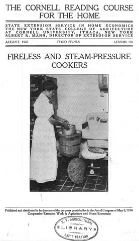 Kitchen (1920) Fireless and Steam-pressure Cookers