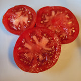 sliced open fruits of Michigan Red Tomato