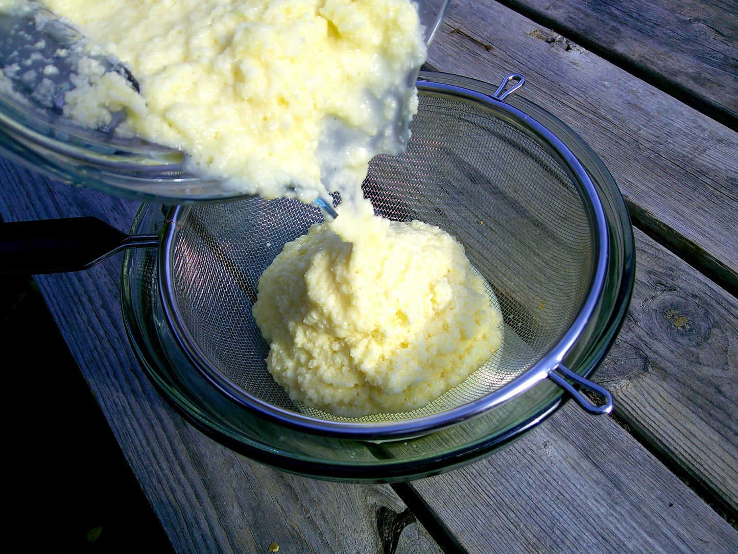 Processing Anchote into starch.