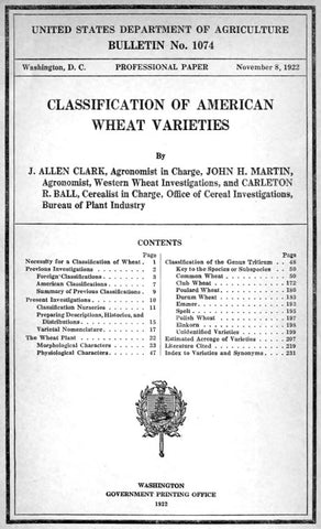 Wheat (1922) Classification of American Wheat Varieties