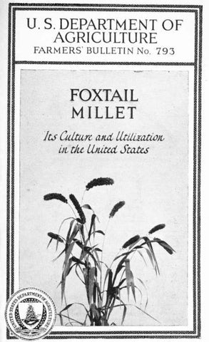 Millet (1924) Foxtail Millet Its Culture and Utilization in the United States