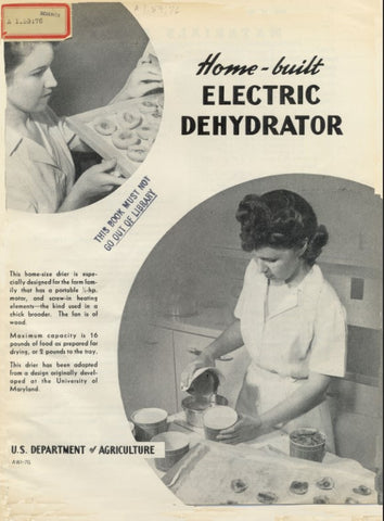 Equipment (1944) Home-built Electric Dehydrator