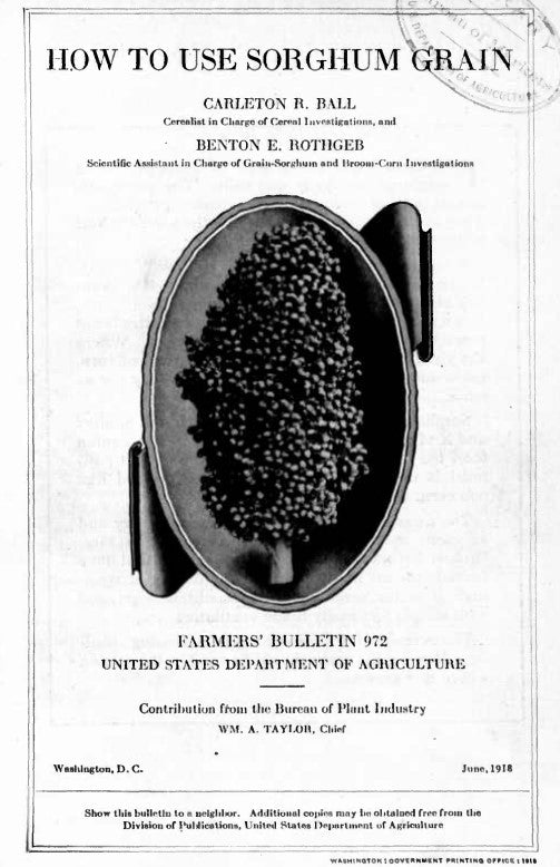 Sorghum (1918) How to Use Grain Sorghum