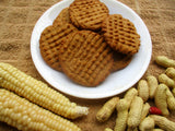 Peanut butter cookie made using 100% Saskatoon White Flint Corn flour.