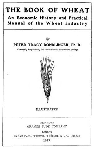 The Book of Wheat (1919)