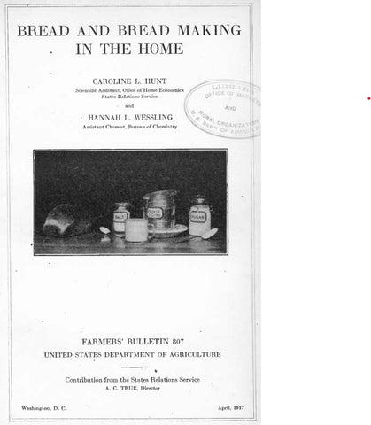 Recipes (1917) Bread and Bread Making in the Home