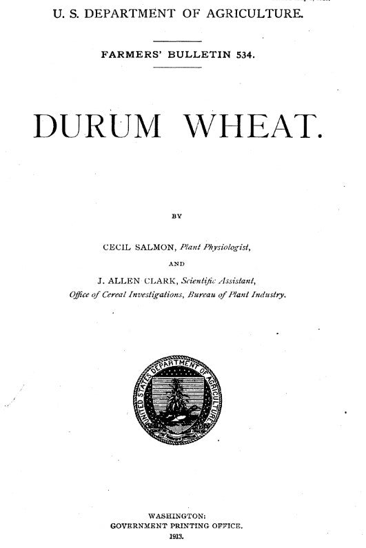 Wheat (1913) Durum Wheat