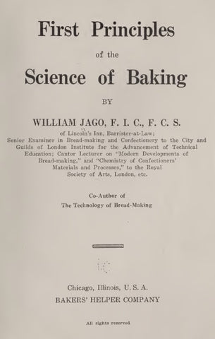 Kitchen (1923) First Principles of the Science of Baking