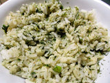 Pearled Gharib rice made an excellent Sabzi Polo (Persian herb rice).