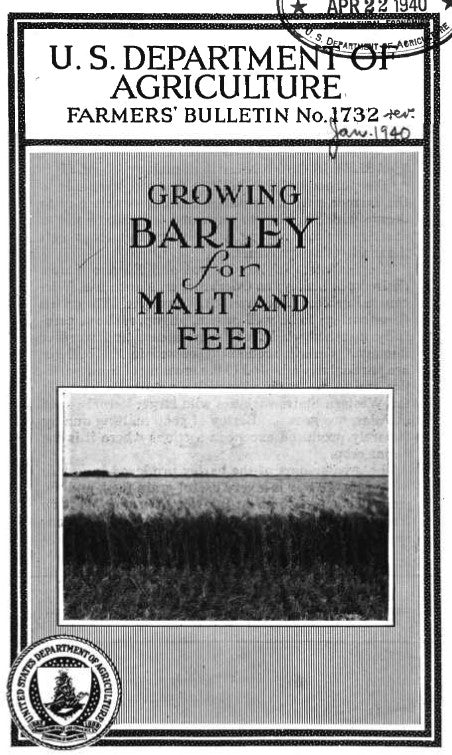 Barley (1940) Growing Barley for Malt and Feed