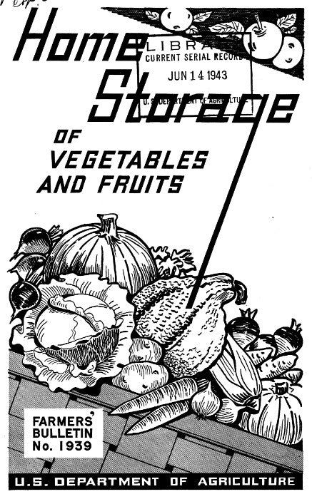 Skills: (1943) Home Storage of Vegetables