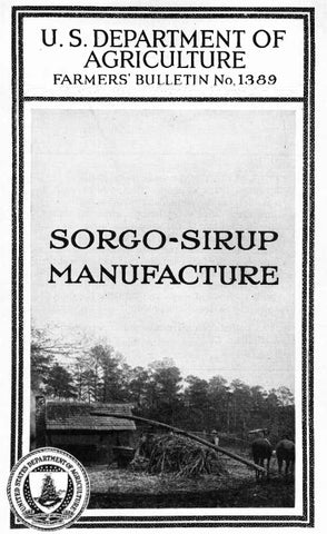 Sorghum (1924) Sorgo-sirup Manufacture