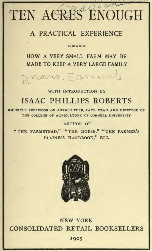 Skills (1905) Ten Acres Enough