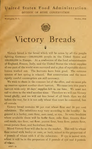 Recipes (1913) Victory Breads