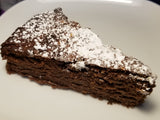 A slice of gluten-free chocolaty goodness featuring homegrown, home-milled buckwheat flour.
